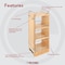 Rev-A-Shelf Maple Veneer, Light Brown, 9.5 in W, 26.15 in H, 10.75 in D, 10.75 in L, Light Brown 448-BBSCWC-9C - alternate 5